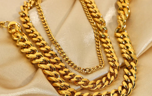 3 piece Cuban Link Anklet Set 3MM 6MM 8MM